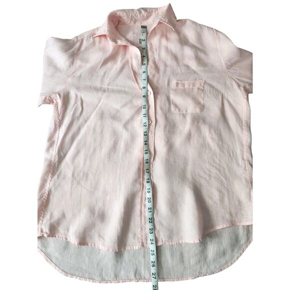 Grayson The Hero Pink 100% Linen Long Sleeve Button Down Shirt Women's Size 02 - Picture 7 of 8